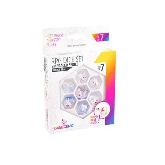 DICE Embraced Polar Bear RPG Dice Set 7pcs