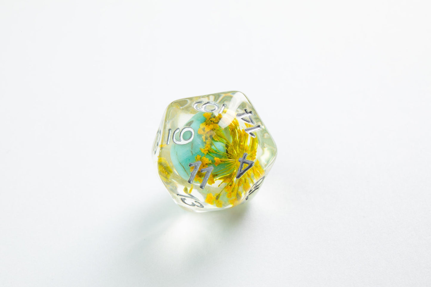 DICE Embraced Green Skull RPG Dice Set 7pcs