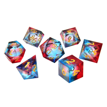 Fire and Ice Liquid Core RPG Dice Set