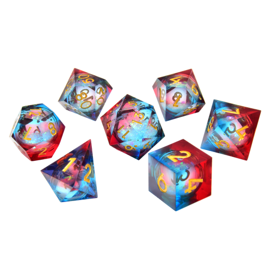 Fire and Ice Liquid Core RPG Dice Set