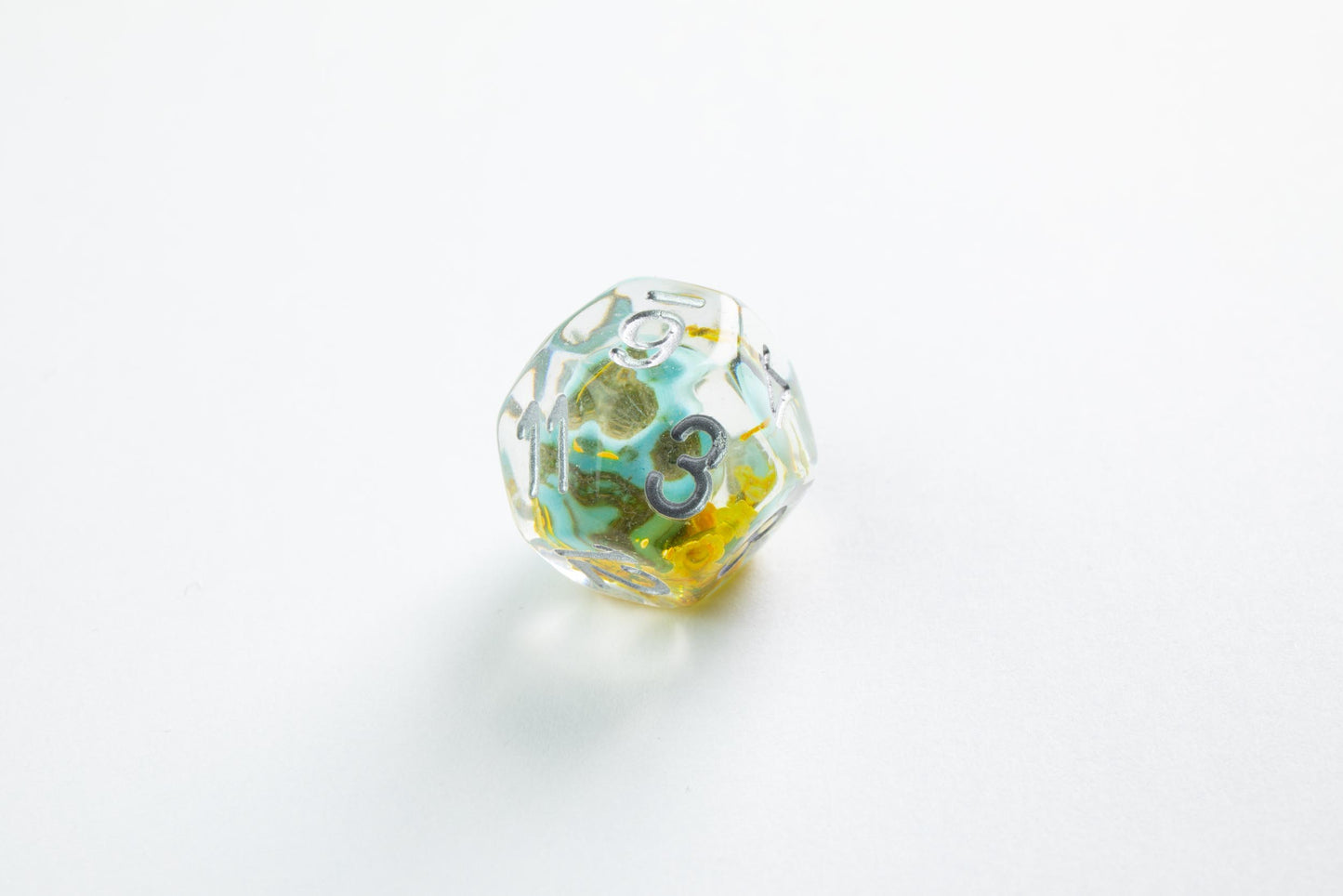 DICE Embraced Green Skull RPG Dice Set 7pcs