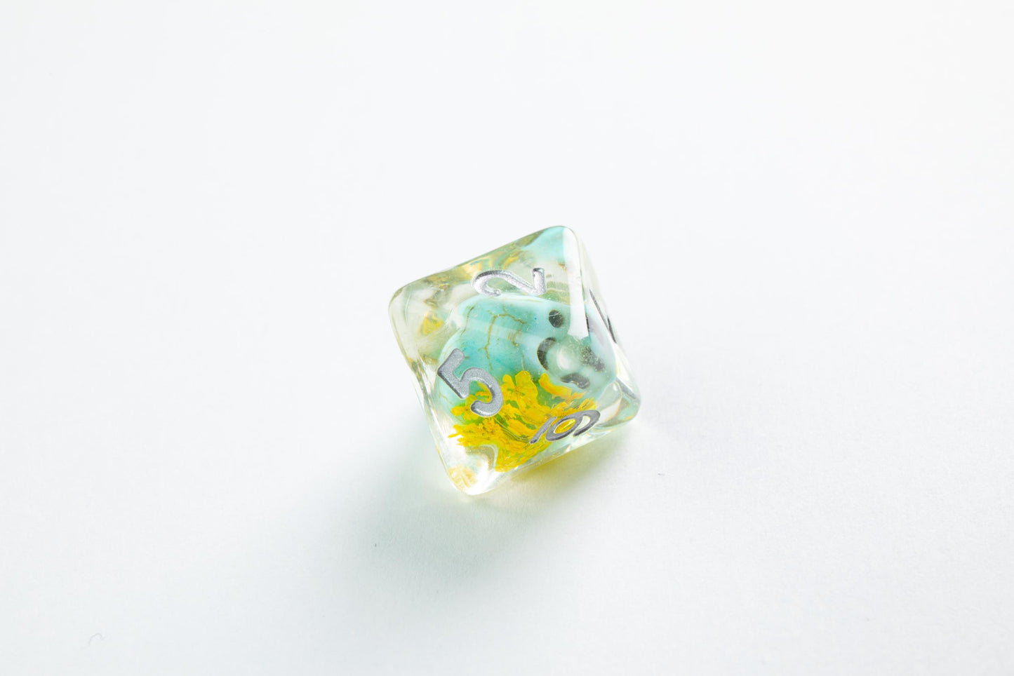 DICE Embraced Green Skull RPG Dice Set 7pcs