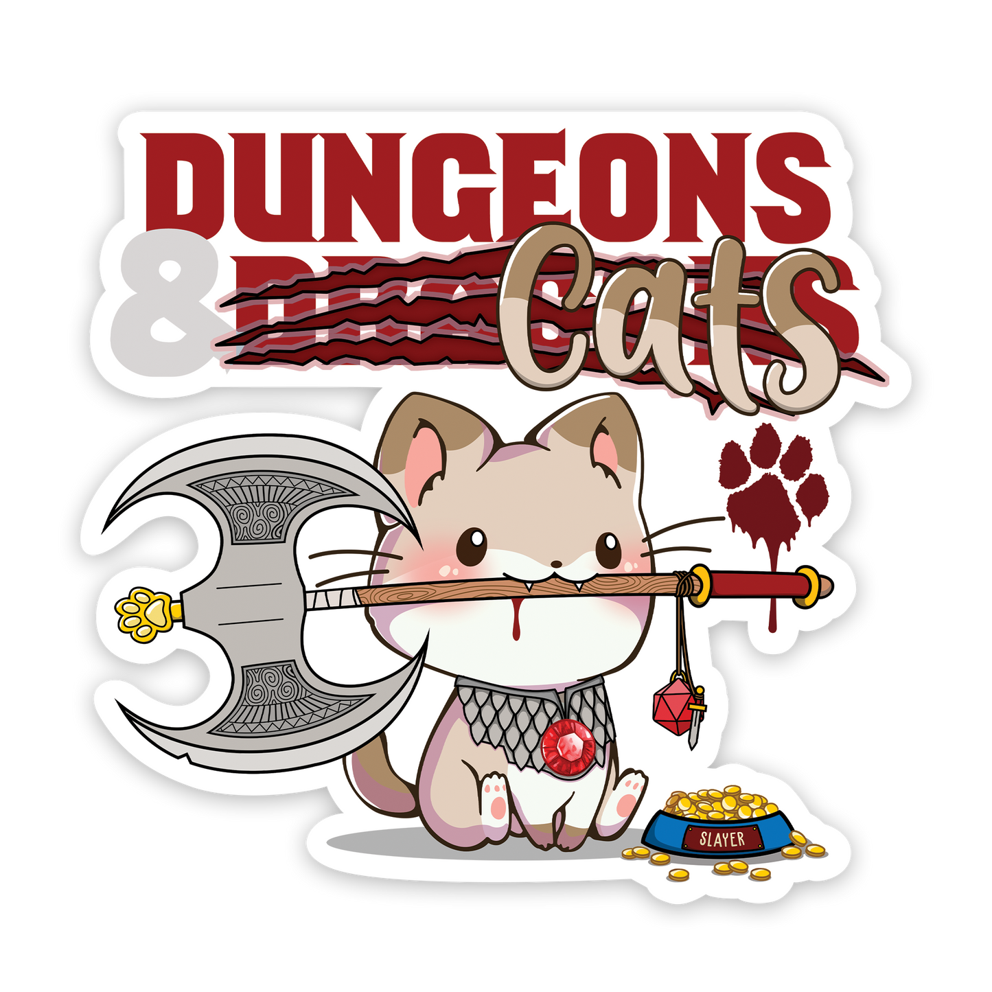 Dungeons and Cats Sticker